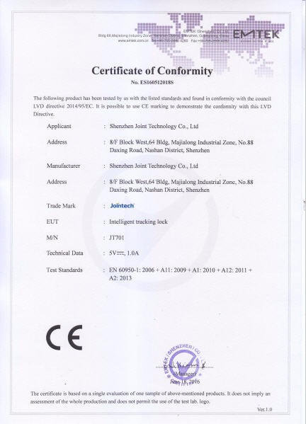 JT701T 4G GSM GPS المقتفي قفل أجهزة مراقبة درجة الحرارة سلسلة الباردة 15